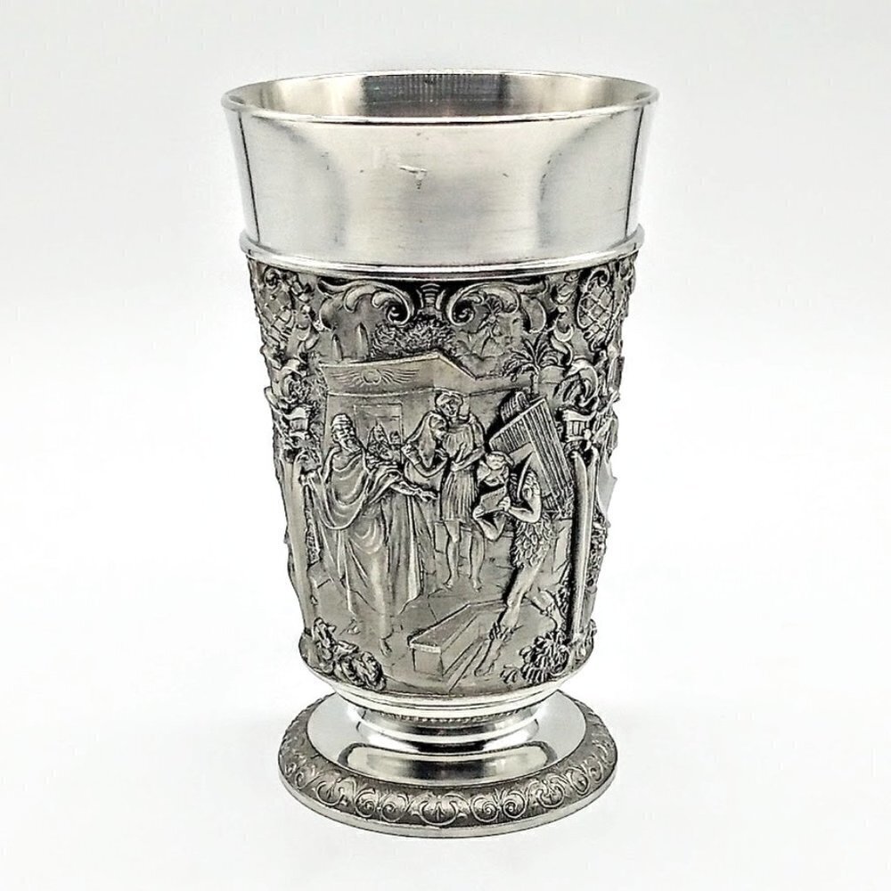 Vintage Feinzinn GES.GESCH NK W Germany Footed Pewter Goblet Cup - Theatre